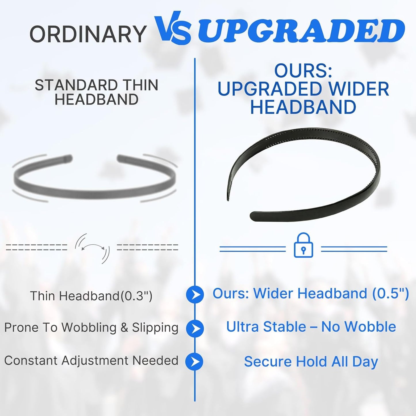 Graduation Cap Headband - Firm Anti-Fall Hairband for Graduates | Perfect Gift for Students & Women