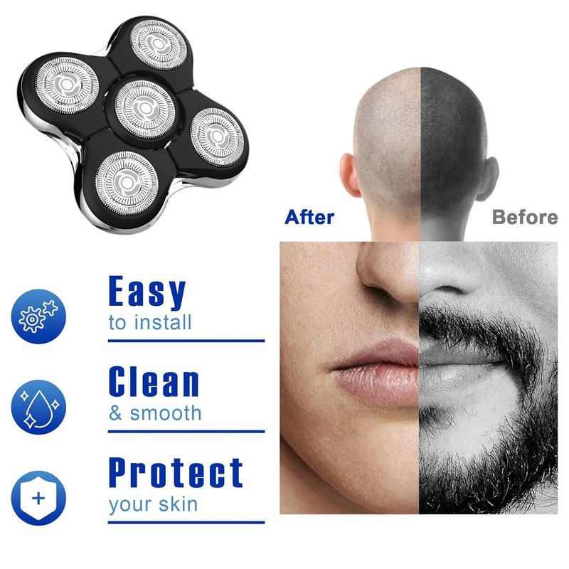 Pro Blades Shaver Replacement Head Compatible with Remington Balder Head Shaver Model XR7000,Stainless Steel Replacement Blades Precision Electric Shaving for Bald Men(2 pack)