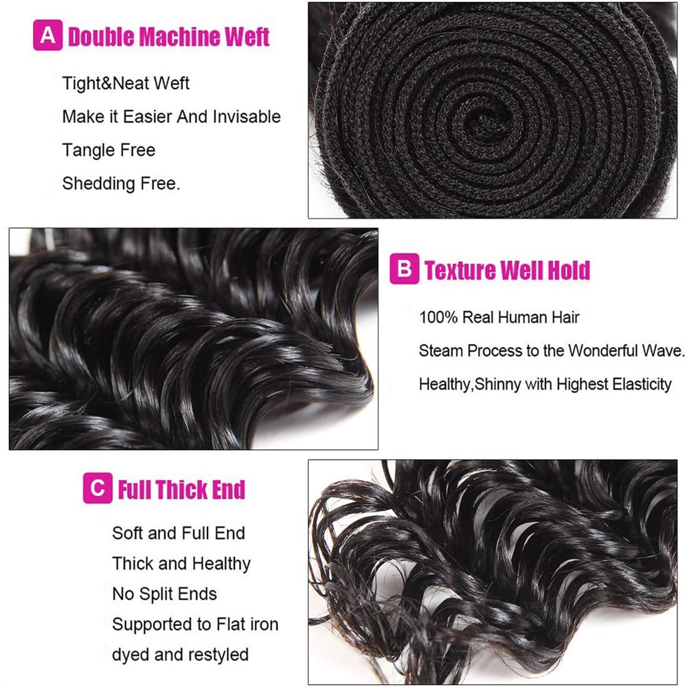 Auokmar 613 Blonde Human Hair Bundles Honey Blonde Body Wave 1 Bundle Double Weft Peruvian 8A Virgin Remy Hair Extensions 217g