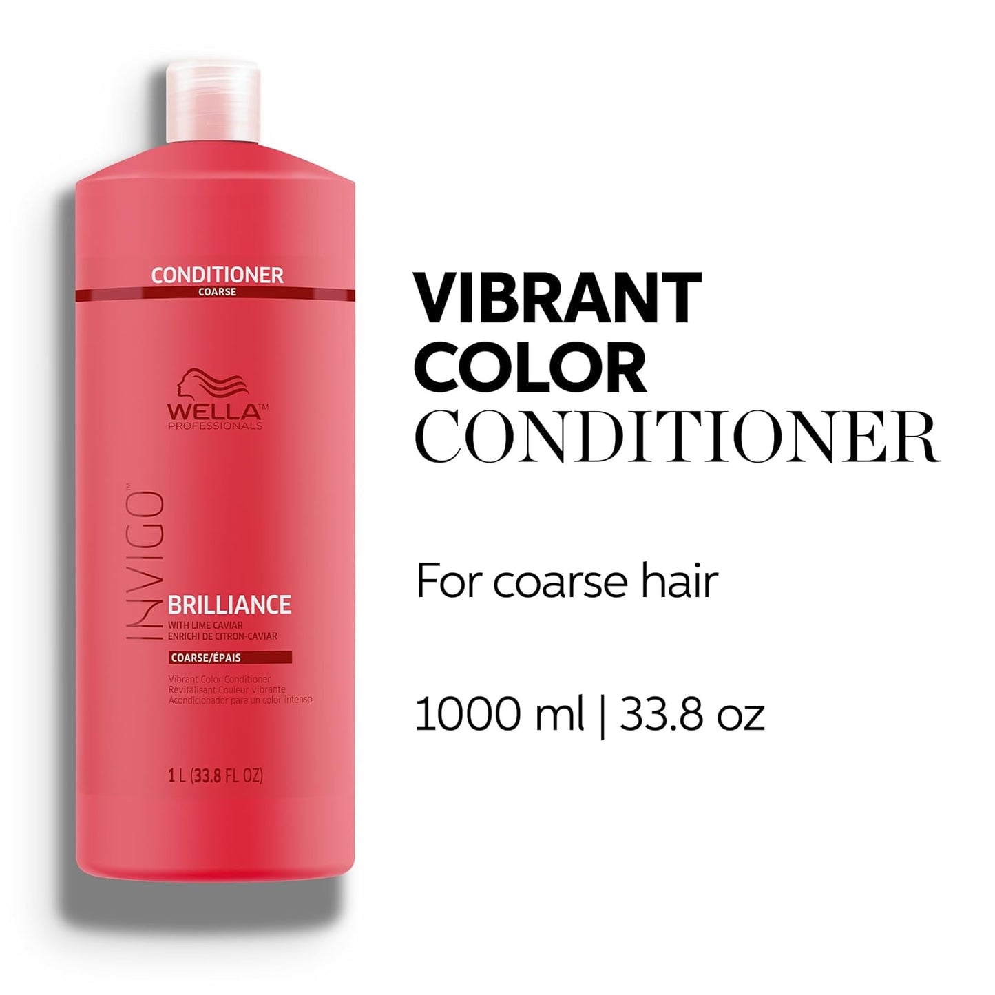 Wella Professionals Invigo Brilliance Conditioner for Coarse Hair - Intense Color Protection & Shine Care | Salon Formula