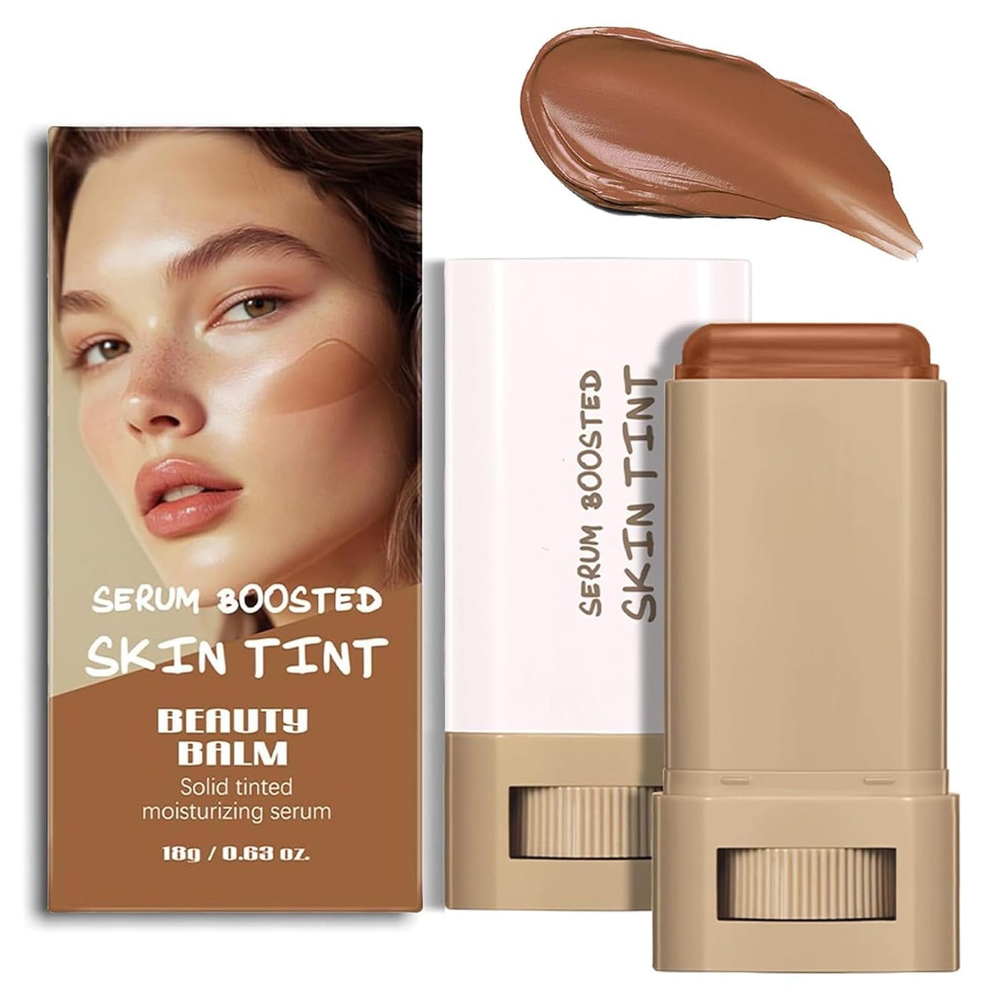 Beauty Balm Serum - Hydrating Tinted Concealer Stick for Women | Lightweight Moisturizer & Contour Foundation (#3)