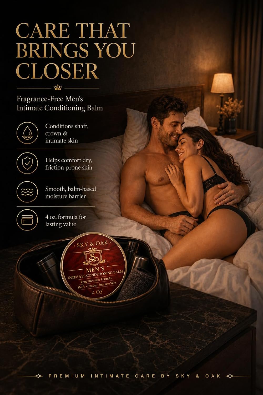 Men’s Intimate Conditioning Balm | Fragrance-Free Grooming for Sensitive Skin - 4 oz