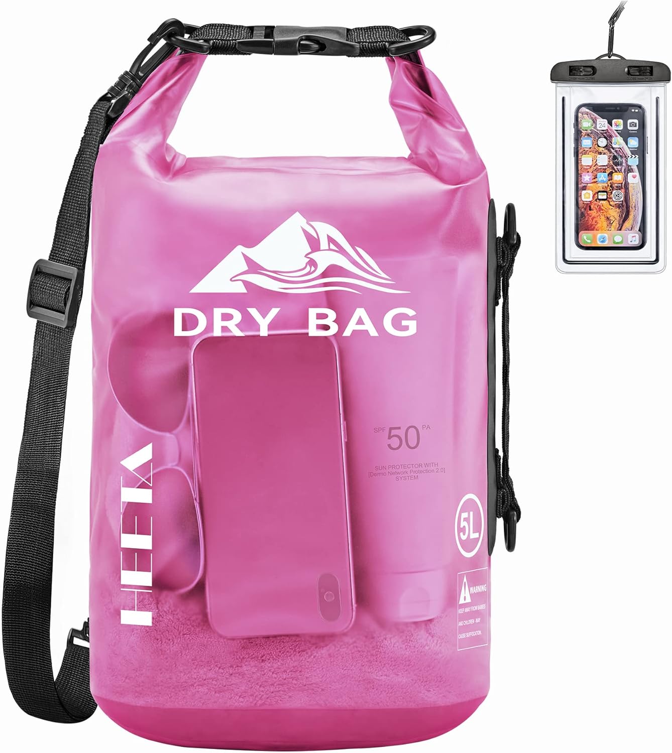 Waterproof Dry Bag - Lightweight Roll Top Storage Backpack for Travel, Swimming, Boating | 5L/10L/20L/30L/40L Sizes
