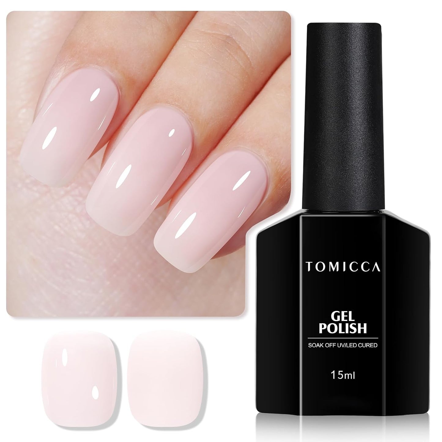 TOMICCA Gel Nail Polish - Dark Orange Autumn Winter Color | Long Lasting High Gloss Soak Off UV LED for DIY Manicure
