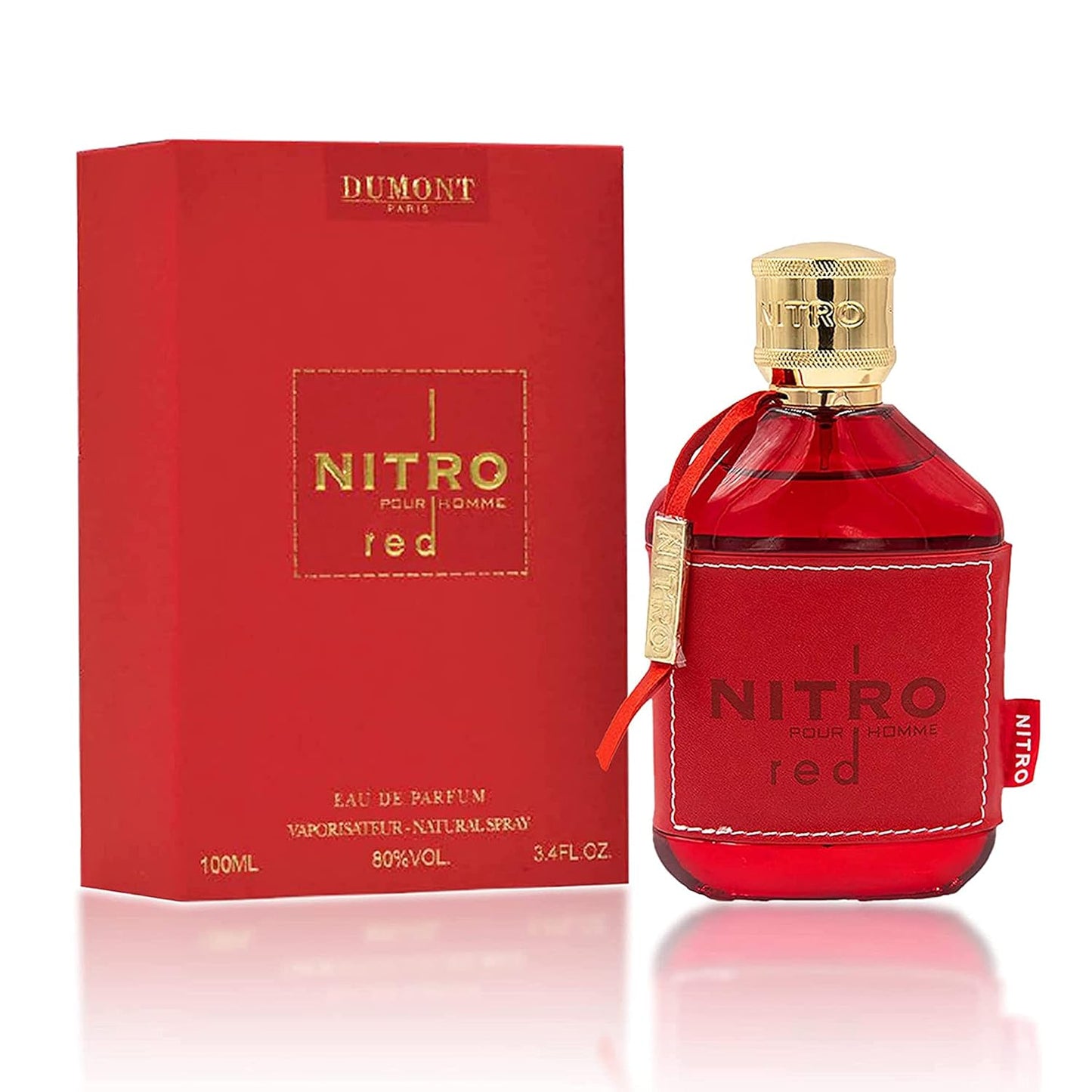 Dumont Nitro Red Eau De Parfum for Men - Rich Fruity Woody Floral Fragrance | 3.4 Fl Oz Long-Lasting Scent