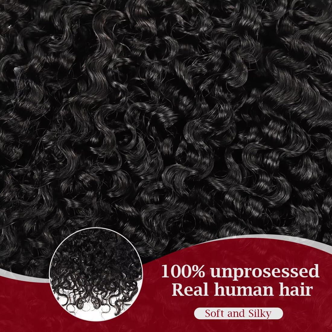 Miracle Invisible Knots Feather Human Crochet Hair 20 Inch 110g Pre-Looped for Burmese Curly (Open End) Natural & Bouncy Wave Invisible Seamless Knotless Soft BM Crochet Hair for Black Women (1B)