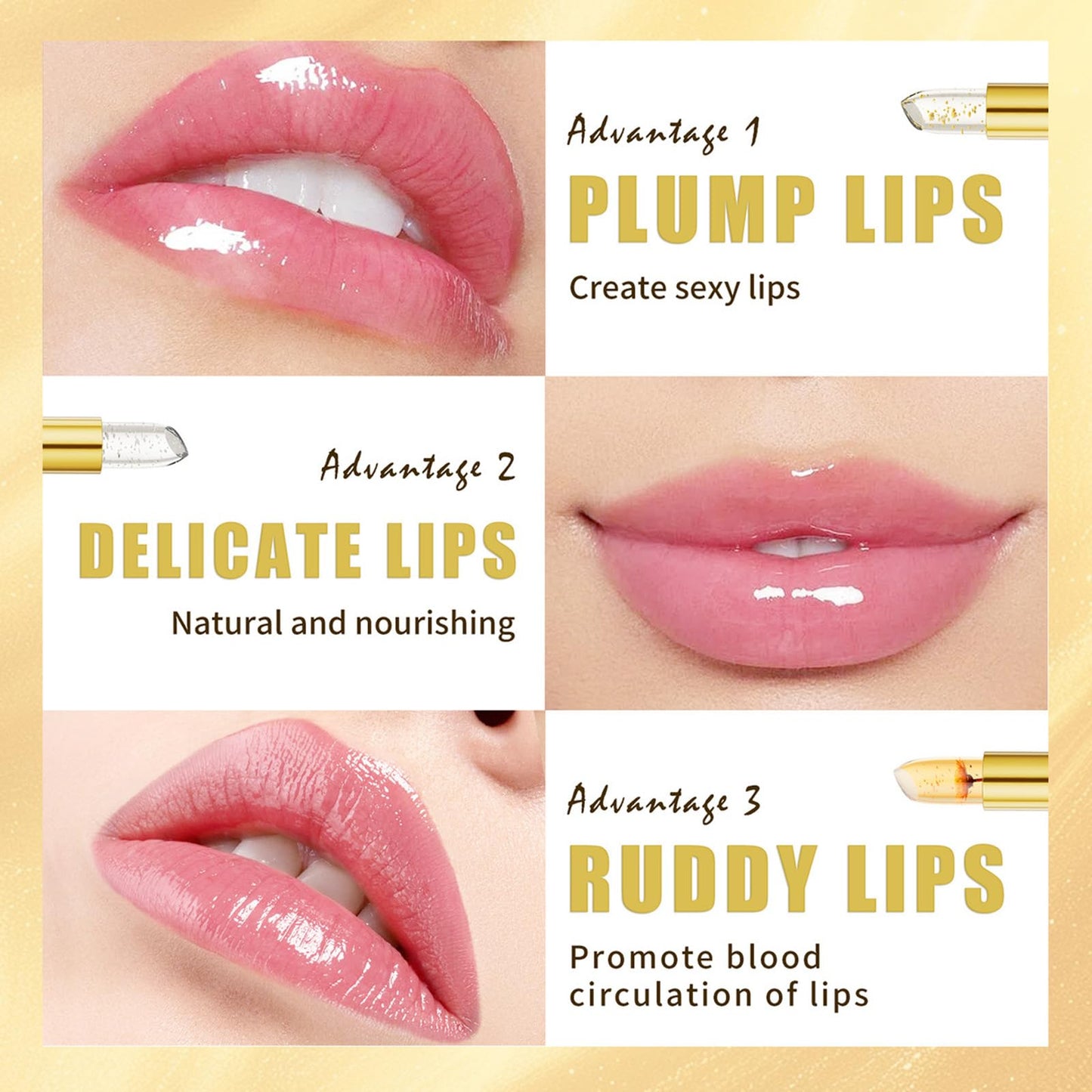 Fenvio Lipstick - pH Adjusting Lipstick, for Mature Women, Transfer Proof Color Changing Lipstick, Long Lasting Warm Change Waterproof Glossy Shine Lip (1 pcs)
