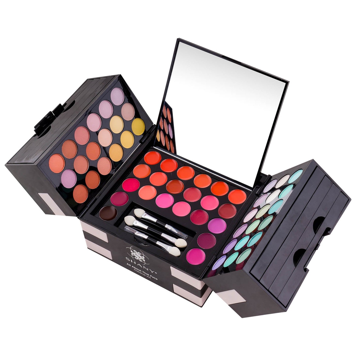 SHANY All In One Harmony Makeup Set - Ultimate Color Combination - Eyeshadows, Blush Powder, Lip-gloss Lipstick, Mini Makeup brushes, Makeup applicators, HOLIDAY GIFT IDEA