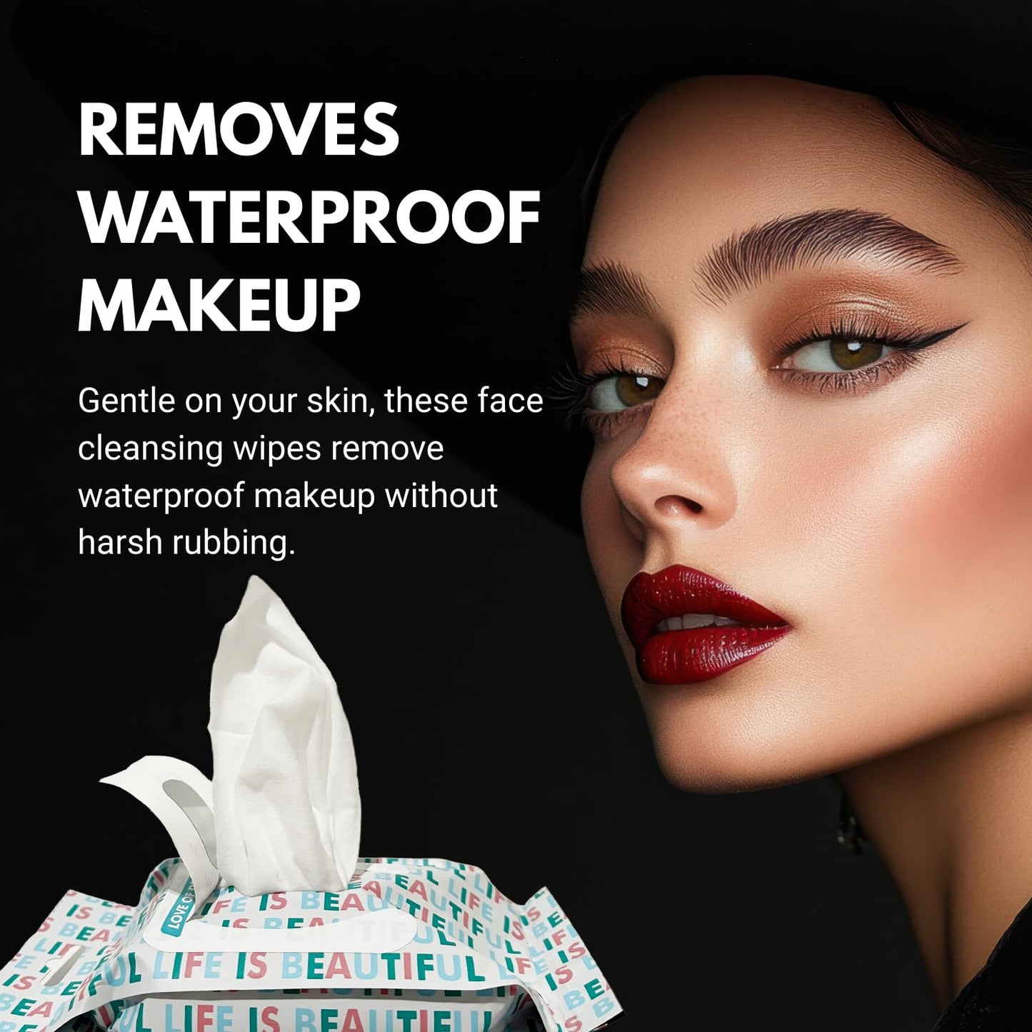 Makeup Remover Wipes | Hypoallergenic Facial Cleansing Towelettes - 20 Count - Alcohol-Free & Unscented, Safe for Sensitive Skin