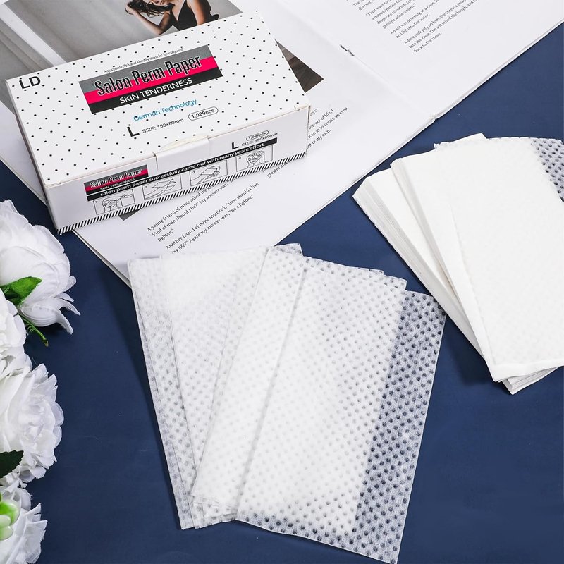 Breathable Hair Perm End Papers - 1000 Pcs High Temp Resistant Curling Paper | Disposable Salon Styling Tools