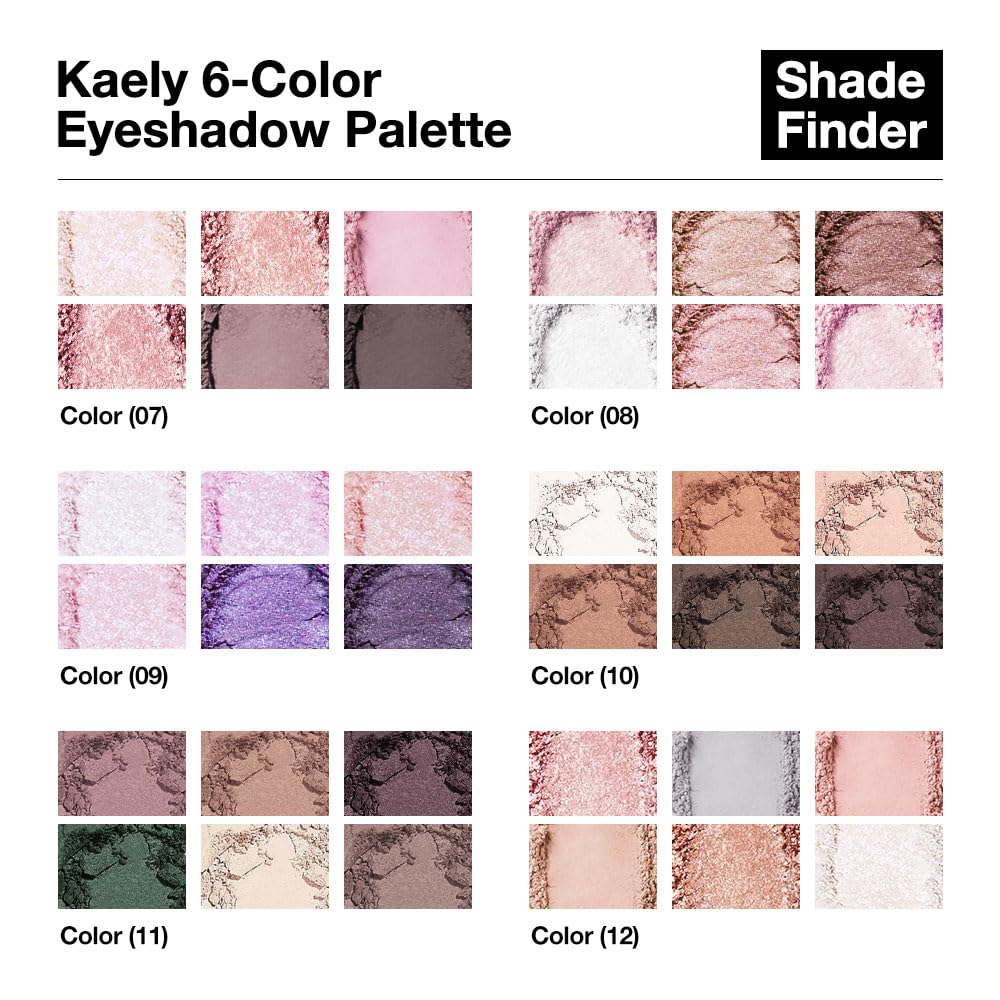 Mini Neutral Eye Shadow Palette - 6 Pigmented Colors for Older Women | Waterproof Matte Shades