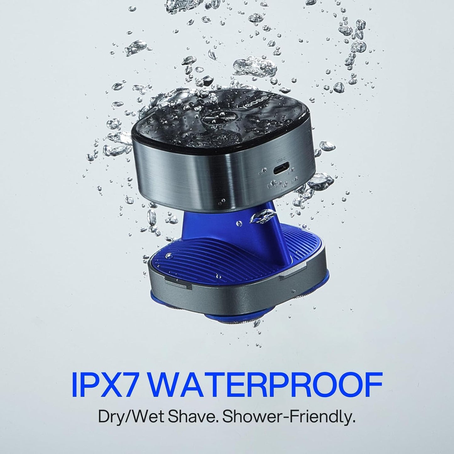 Head Shaver for Bald Men - IPX7 Waterproof Electric Razor | Ergonomic Design, USB-C, 90-Minute Runtime, 5 Cutting Heads