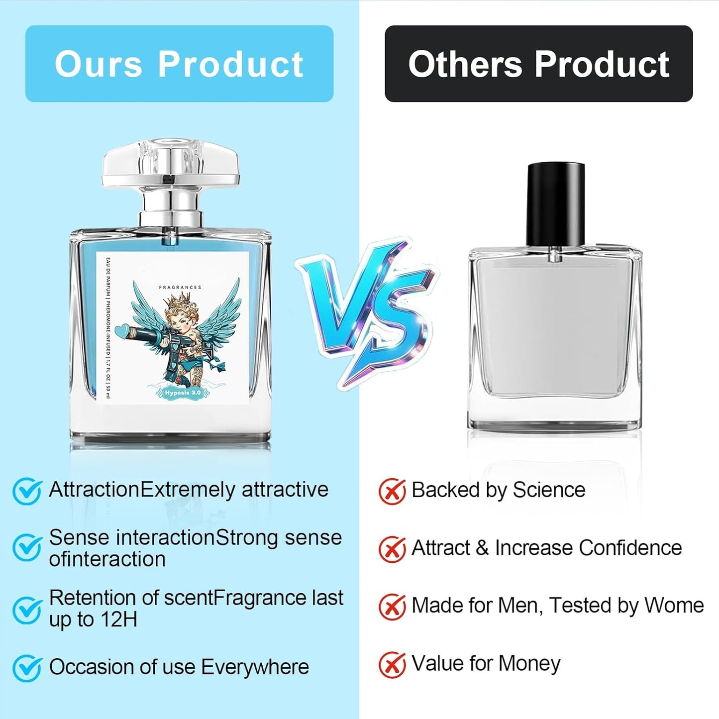Pheromone Cologne for Men - EDP Hypnosis 3.0 | Enhance Attraction, 1.7 OZ