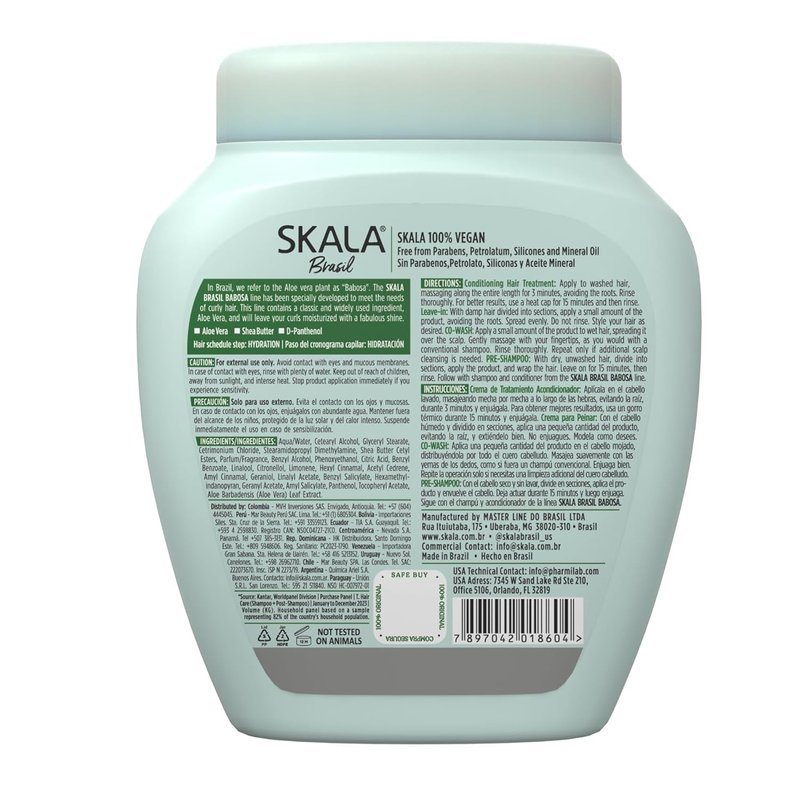 SKALA 2-in-1 Curl Treatment Cream & Leave-In Conditioner - Hydrating Formula for All Curl Types | 35.2 oz