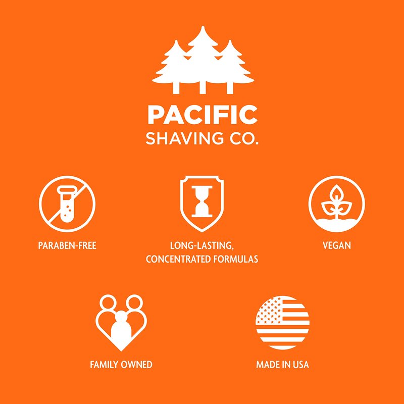 Pacific Shaving Company Natural Shaving Oil - Helps Eliminate Nicks, & Razor Burn, Soothes & Moisturizes Skin, Reduces Irritation with Safe, Made in USA (0.5 Oz)
