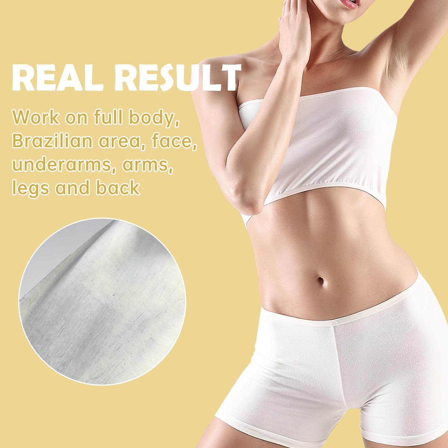 Hard Wax Beads for Hair Removal, Wax Beans for Full Body, Brazilian, Bikini Waxing, Face, Eyebrows, Underarms, Arms, Chest, Back, Legs, Home Refill wax for Wax Warmer Kit
