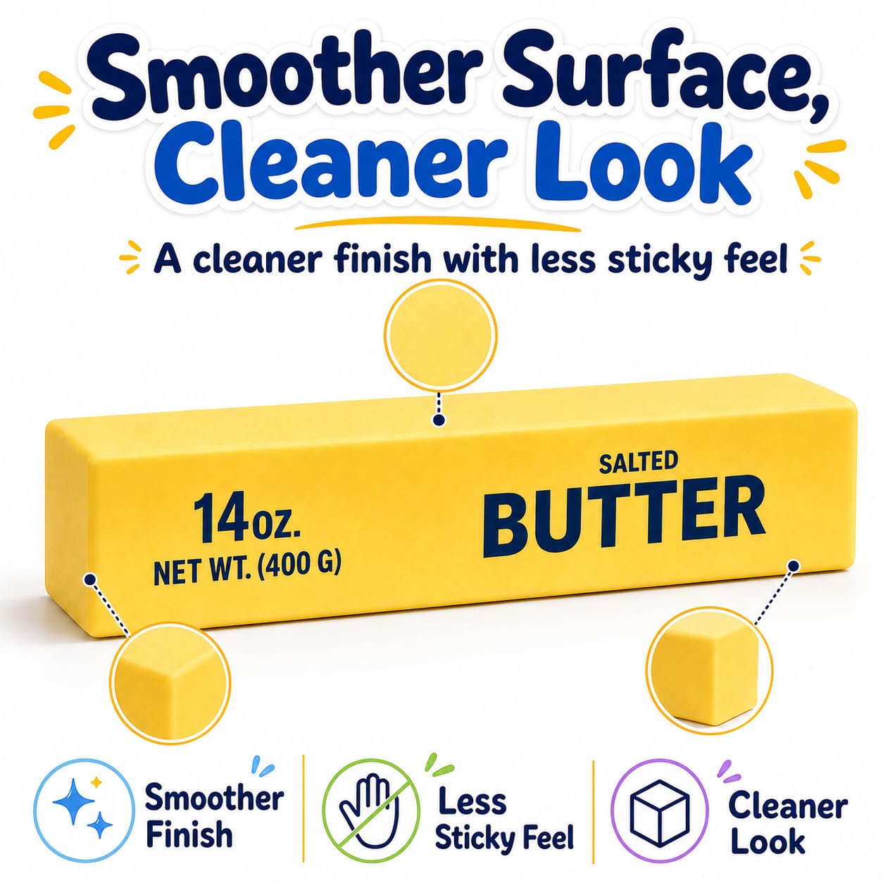10'' Jumbo Butter Squishy Stick, 14 oz Big Slow Rising Squishies, Large Butter Squeeze Stress Balls, Giant Soft Squeeze for Office Desk & Home Use (1, Giant)