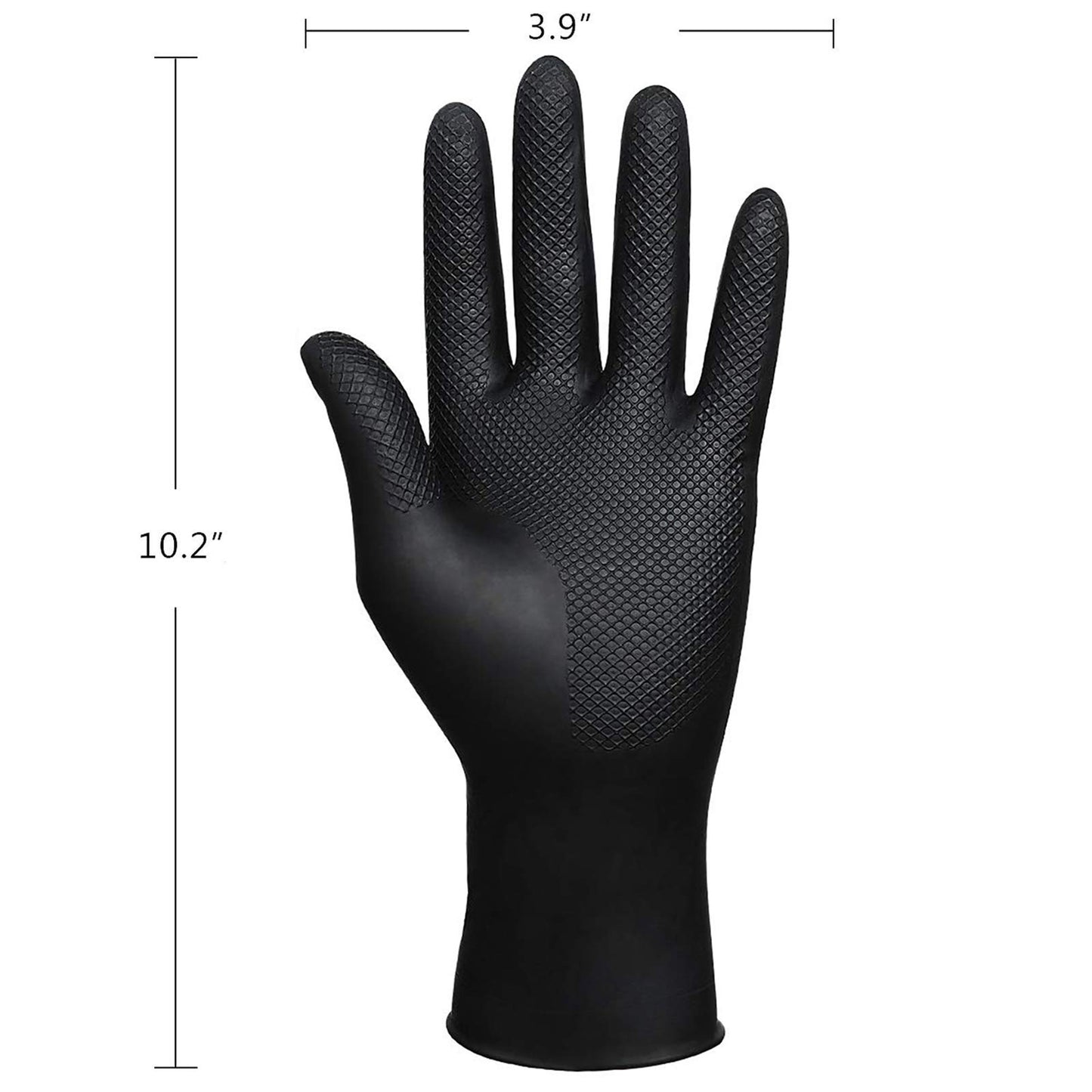 SUNHHX Hair Dye Gloves, Reusable Rubber Gloves, Professional Hair Coloring Accessories for Hair Salon Hair Dyeing (1 Pair, Large, Black)