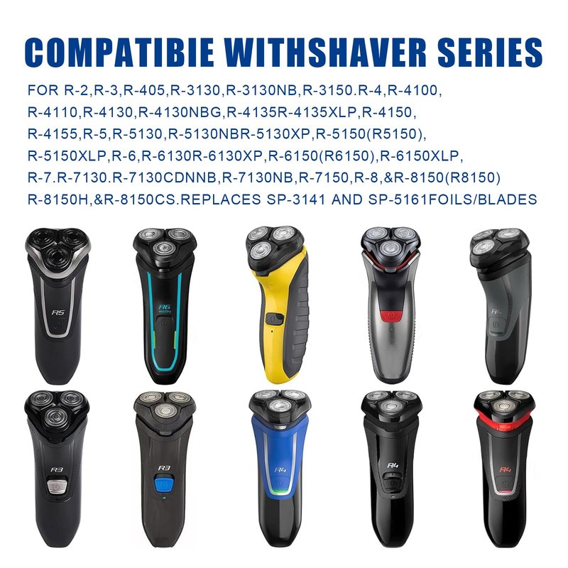 Rotary Replacement Shaver Head,Compatible with Remington Shaver Series,forR3,R4,R5,R6,R7,R8,SP-3141 and SP-5161 Foils (Black-1 PC)