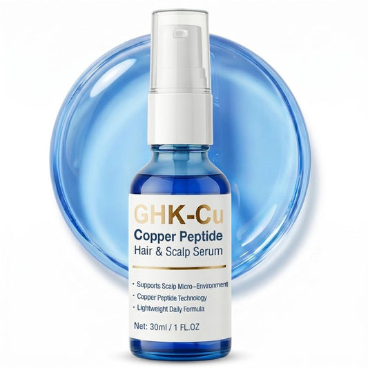 GHK-Cu Copper Peptide Hair & Scalp Serum, Advanced Scalp Serum for the Appearance of Thicker, Looking Hair, Strengthening GHK Cu Peptide Hairs Complex for All Hairs Types, Non-Greasy, 1 Fl Oz