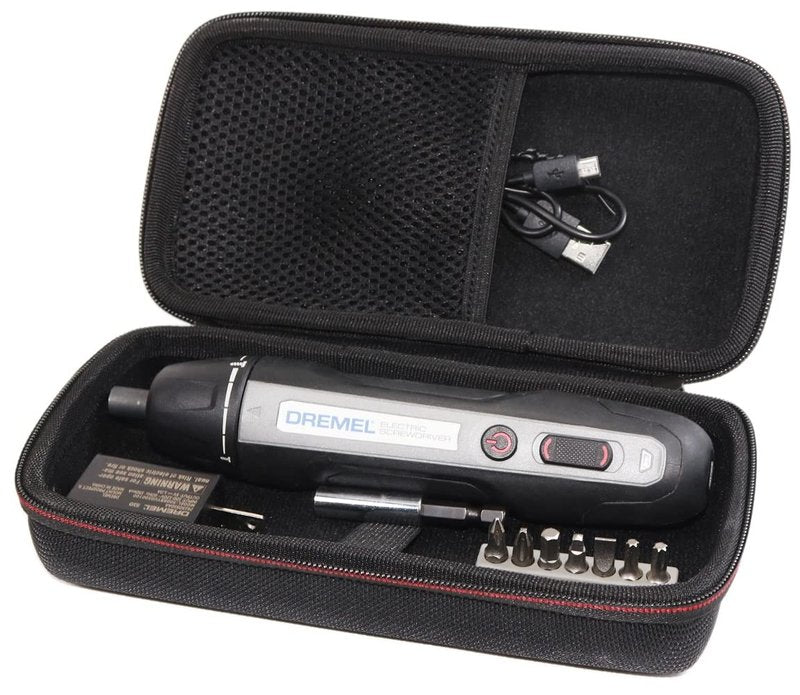 Portable Hard Travel Storage Protective Case Compatible With Dremel HSES-01 4V Cordless USB Rechargeable Electric Screwdriver Kit USB Cable and Power Adapter(Only Case)