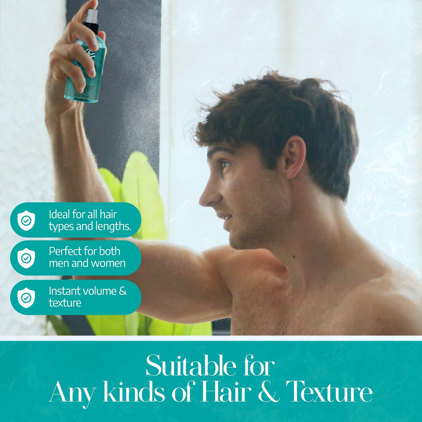 All Goods Alta 10oz Sea Salt Spray for Hair – Texturizing & Volumizing Sea Salt Mist for Beach Waves, Matte Finish & Natural Hold – For Men & Women - All Day Hold.