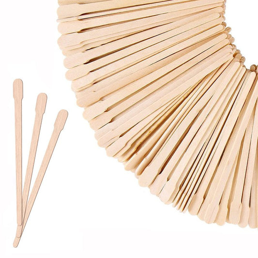 Mibly 1200 Pcs Wooden Wax Sticks - Eyebrow, Lip, Nose Small Waxing Applicator Sticks for Hair Removal and Smooth Skin - Spa and Home Usage
