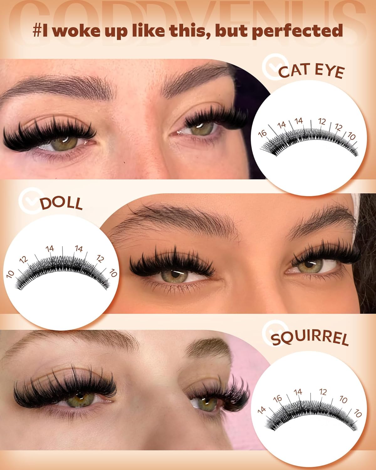 Manga Lash Clusters - Wispy Fluffy Anime Eyelash Extensions | Reusable Faux Mink, D Curve 12-18mm, 204 Pieces