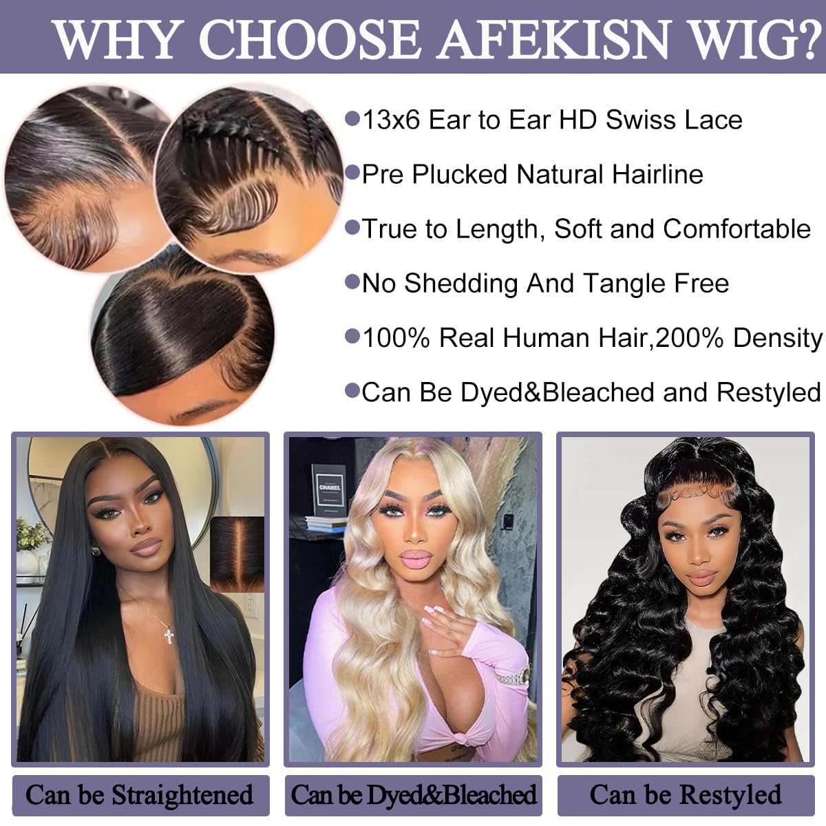 30 Inch 13x6 Lace Front Wigs Human Hair Pre Plucked 200% Density Body Wave HD Transparent Lace Frontal Wigs For Women Can Last 6-9 Months Tangle-Free Natural Color Glueless Wigs with Baby Hair