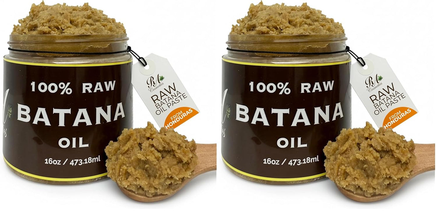 100% Natural Unrefined Batana Hair Oil - Healthy Hair Moisturizer | 16 oz | Strengthens & Nourishes Damaged Hair