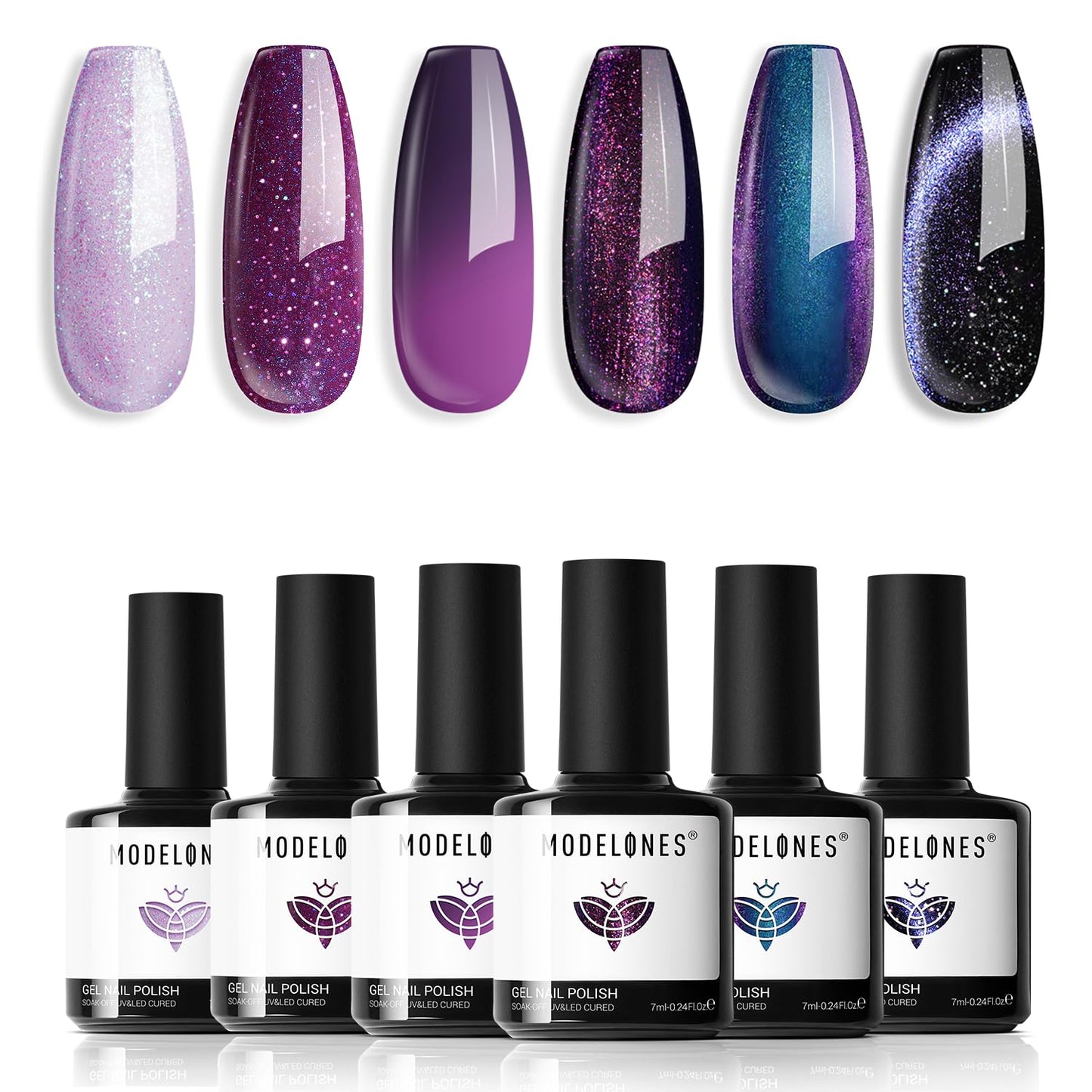 Pink Gel Nail Polish Set - 6 Pastel Colors for Summer & Spring | LED Nail Art Kit for DIY Lovers