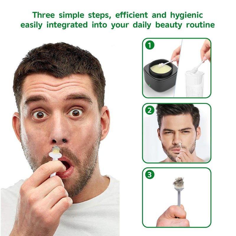  100 Pcs nose wax sticks,A stick with two heads,nose hair wax sticks,Nose Hair Wax Applicator Stick for Nostril Nasal Cleaning Ear Hair Removal (wax-free)