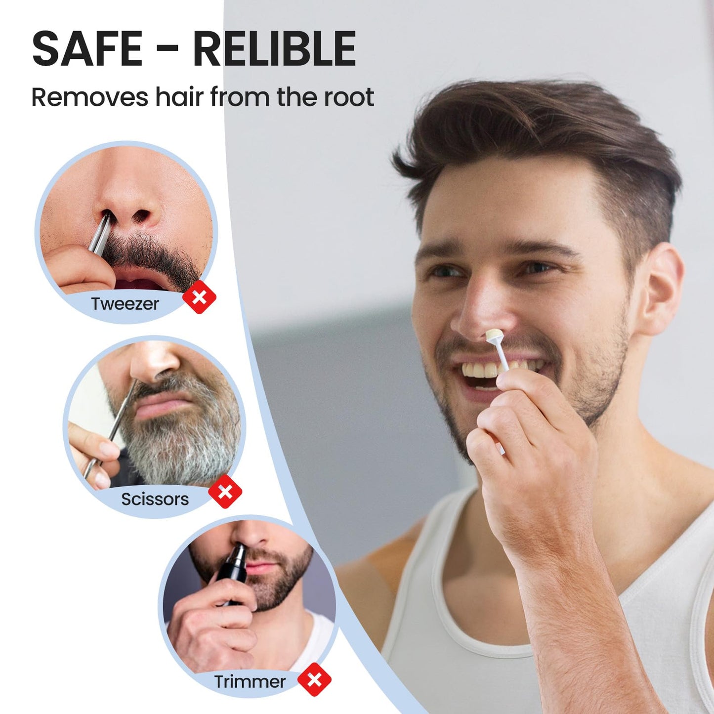 AUZEAL Nose Wax Kit With 90 Nose Waxing Sticks