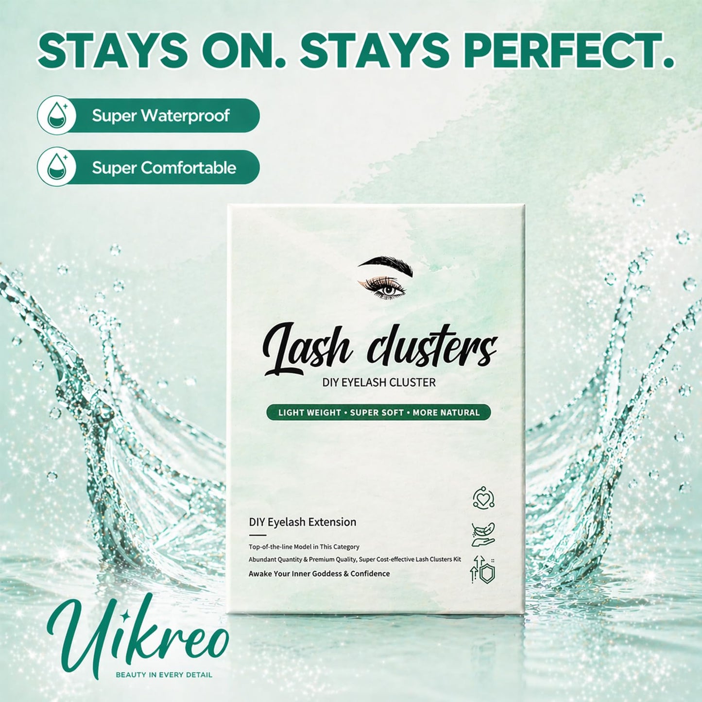 Lash Clusters Kit, 600 Pcs Eyelashes Lash Clusters D Curl 9-16mm, Individual Fluffy False Eyelashes Extensions with Tools, Perfect for Daily Wear and Dating (30D+40D+50D Kit)