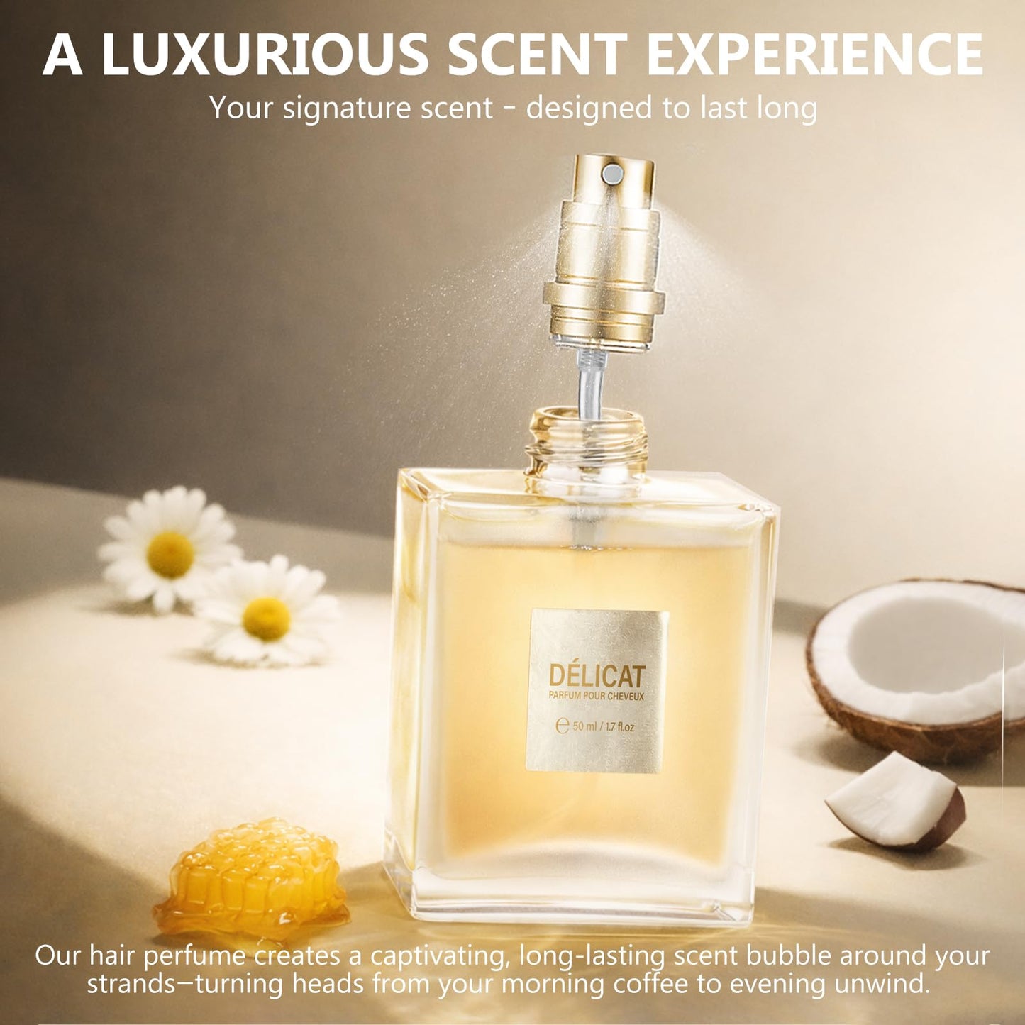 EXVITAMIN Hair Perfume, Hair Perfume for Women, Pheromone Fragrance for Dry Damaged Hair - Infused with Nourishing Botanicals, Frizz Control Fragrance Mist, Long-Lasting Scent