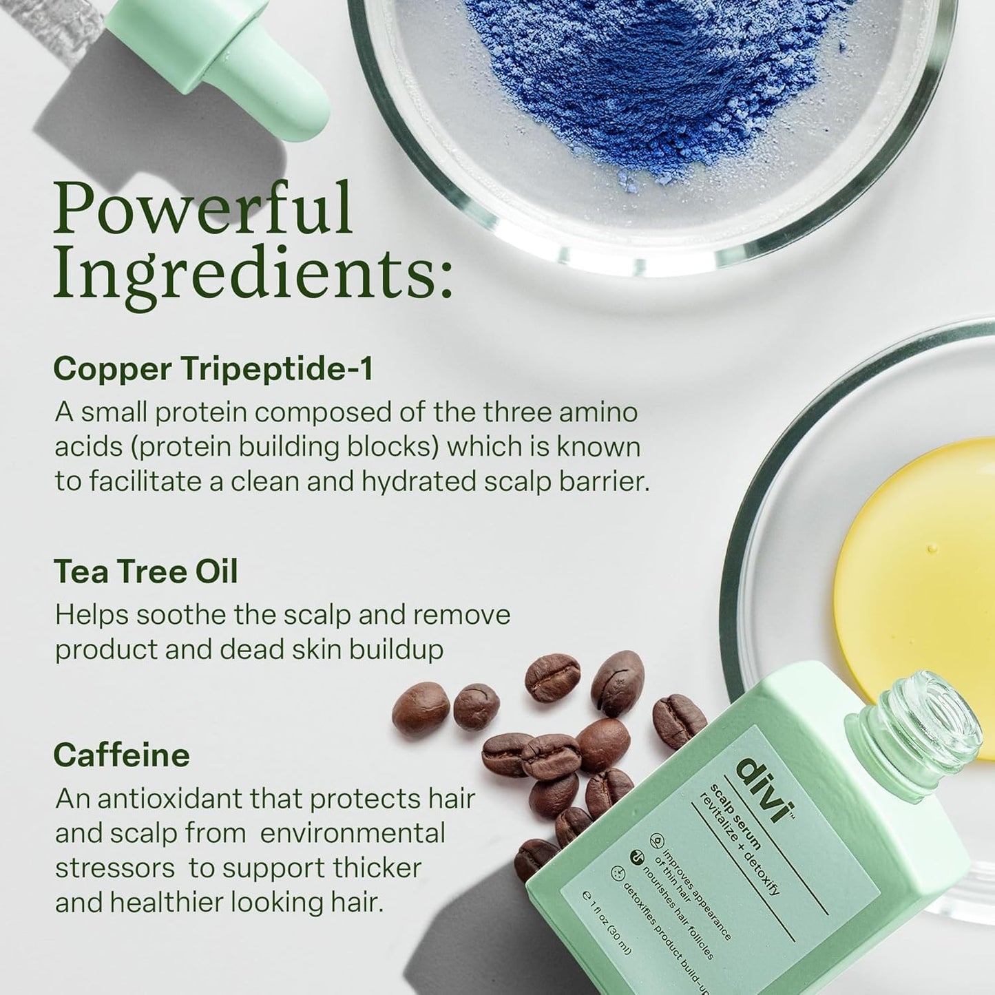 Divi Scalp Serum - Thinning Hair Treatment with Amino Acids, Caffeine & Rosemary Oil | Non-Greasy Formula for Healthy Scalp & Fuller Hair