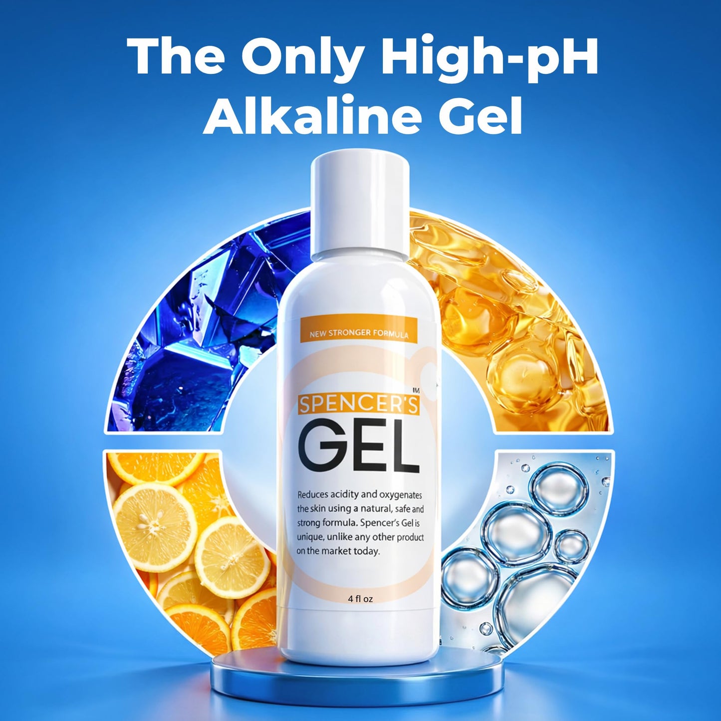 Spencer's Gel Alkaline Formula (4 oz) Since 2004 The Only High-pH Solution for Stubborn Skin Issues (Boils, Furuncles, Ulcerations, Pressure Wounds, etc.) Non-Stinging, Fast-Acting