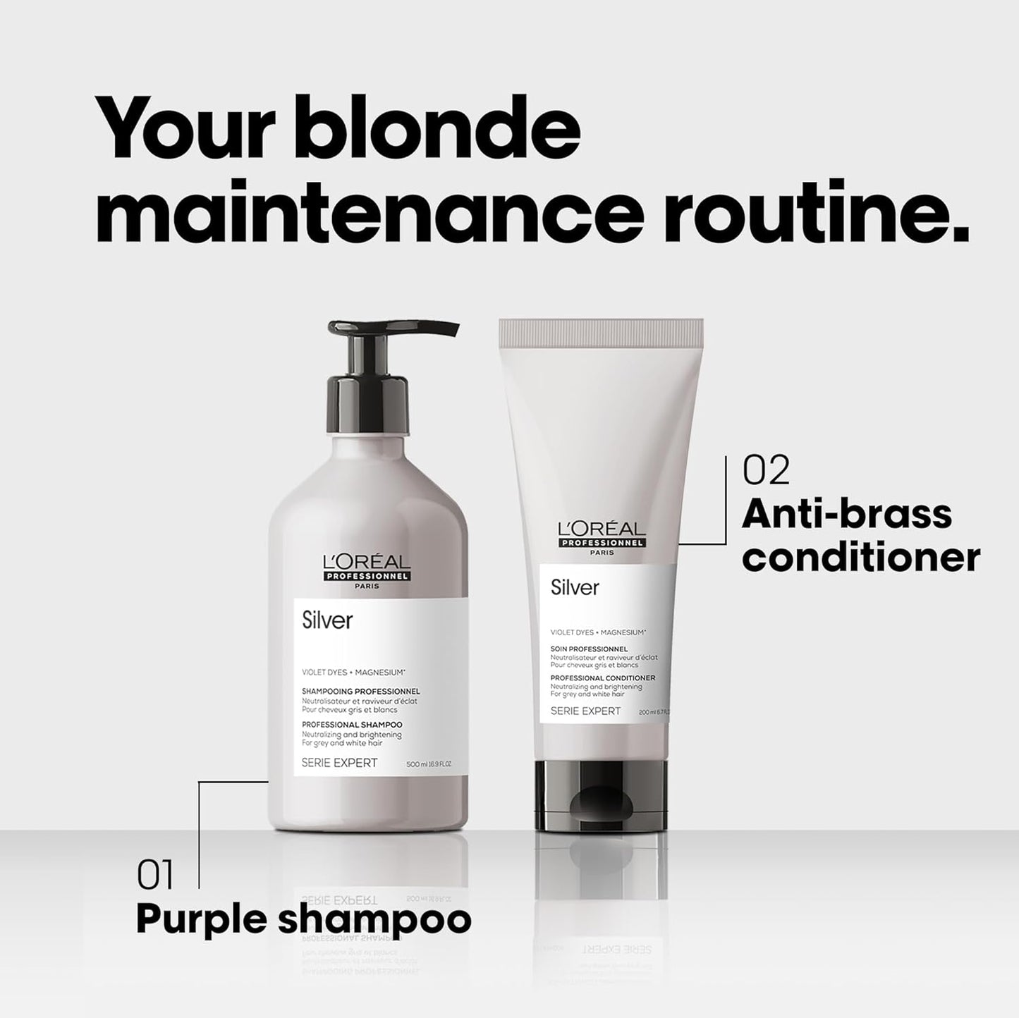 L'Oréal Professionnel Purple Shampoo - Neutralizes Yellow Tones for Color-Treated & Blonde Hair | 10.1 oz