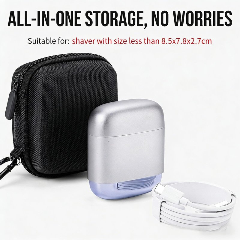 JINPIAOPIAO Storage Box for F8 Shaver Travel Carrying Case Electric Shaver EVA Box Shockproof Protective Case Portable Pouches