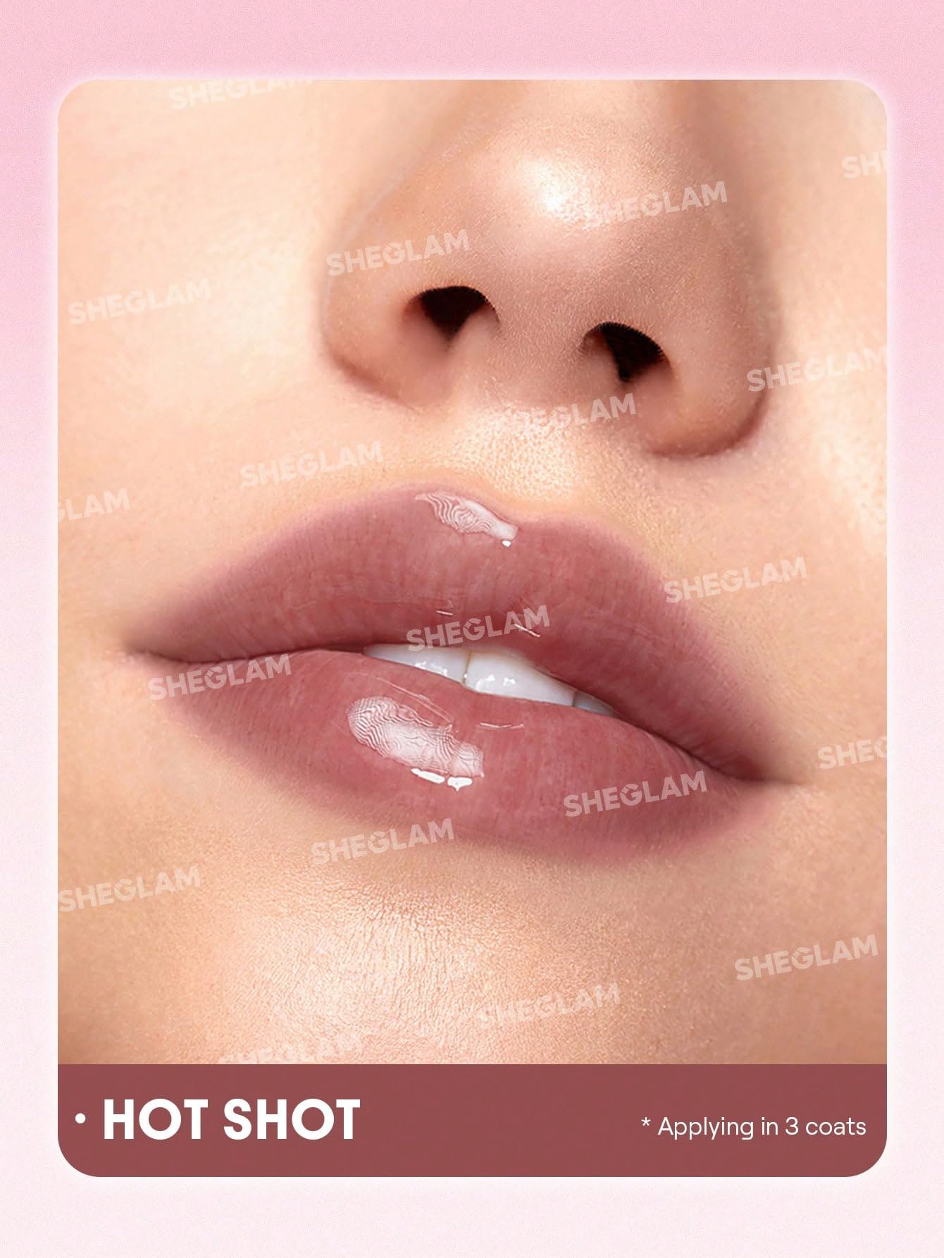 SHEGLAM Jelly Wow Tinted Lip Oil Plumping Lip Gloss Natural -Hot Shot