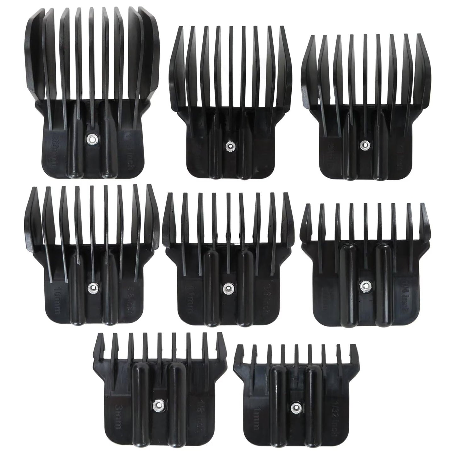 Updated 8 Pcs Trimmer Guards for BaBy-liss PRO Barberology FX787 & FX726 Trimmer, Replacement Guards Set with Metal Spring Clip - From 1/32-11/4 inch
