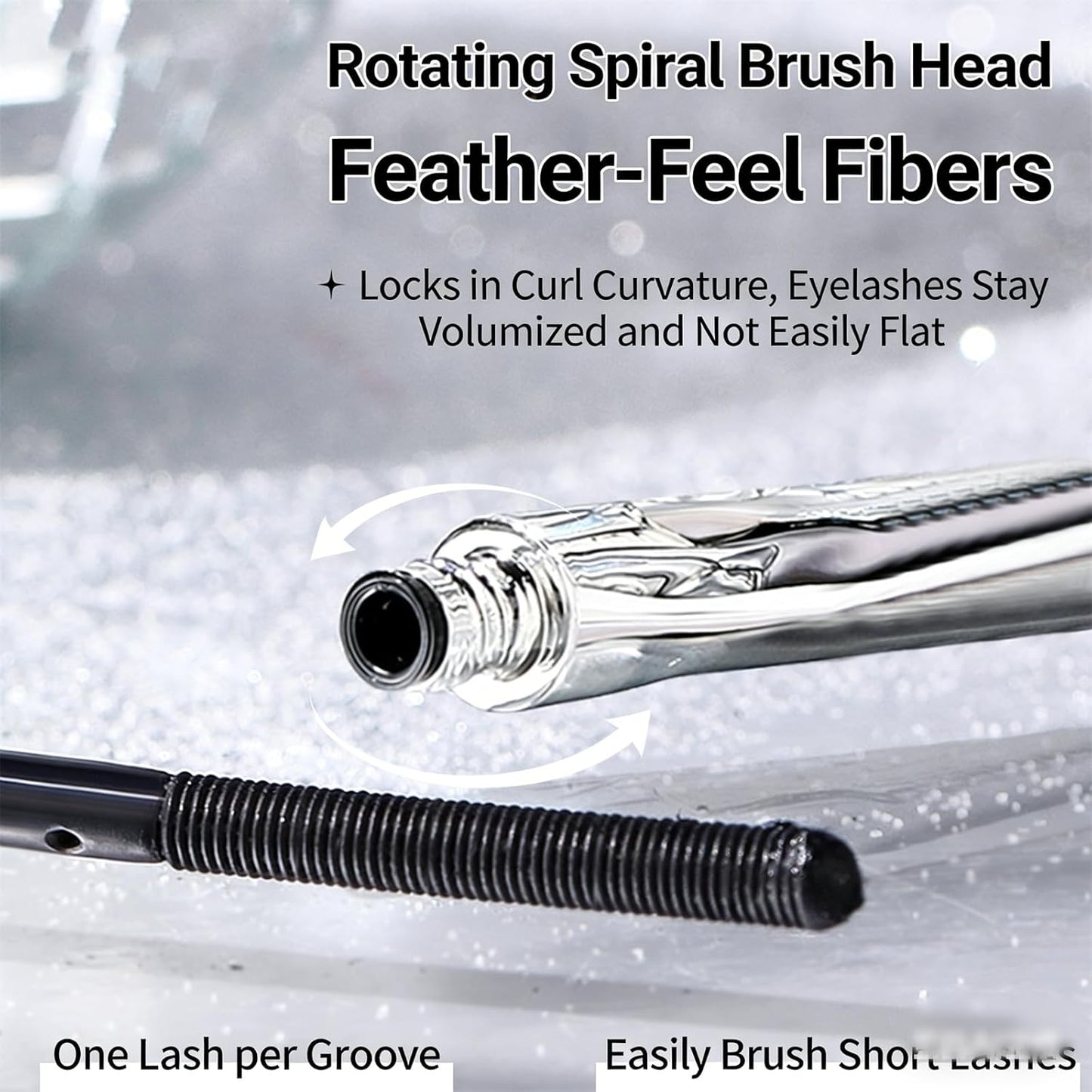 Waterproof Fiber Mascara - Volume & Length Without Clumping | Tubular Curling, Non-Smudging, Black