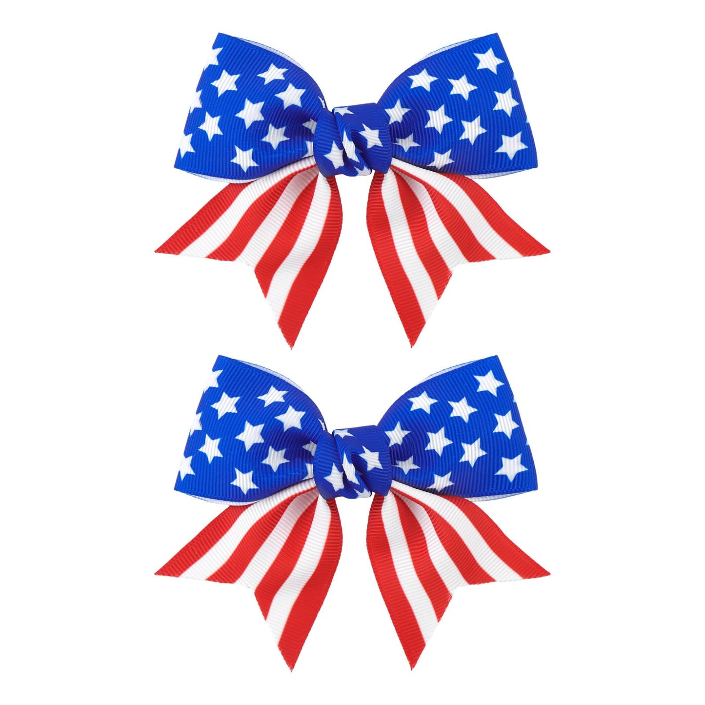 4th of July Bow Hair Clips for Baby Girls American Flag Hairpins Girl Patriotic Stars Stripes Barrette Red Blue Hair Clip