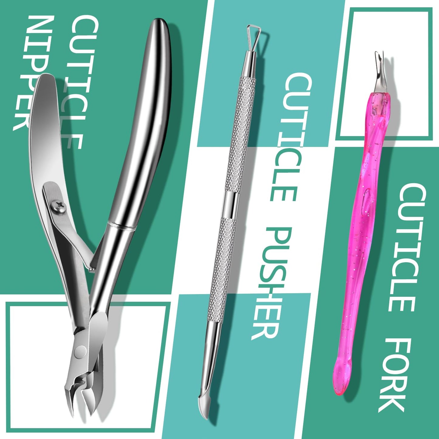 Manicure Tools Kit - Complete Nail Care Set with Files, Buffers, Cuticle Nipper & Oil | 9-Piece Essentials