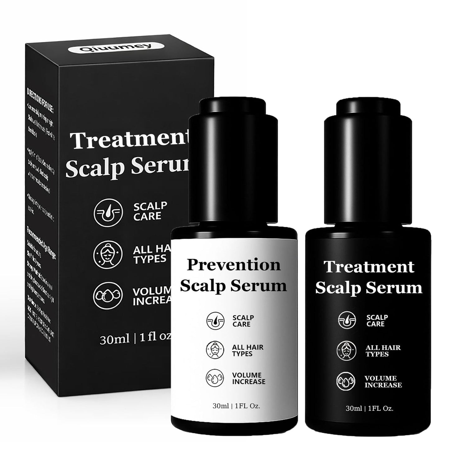Hair Serum Bundle – Thinning Hair Treatment with Plant-Based Actives, Prevention & Treatment Scalp Serum Bundle for Men & Women, Sulfate-Fre