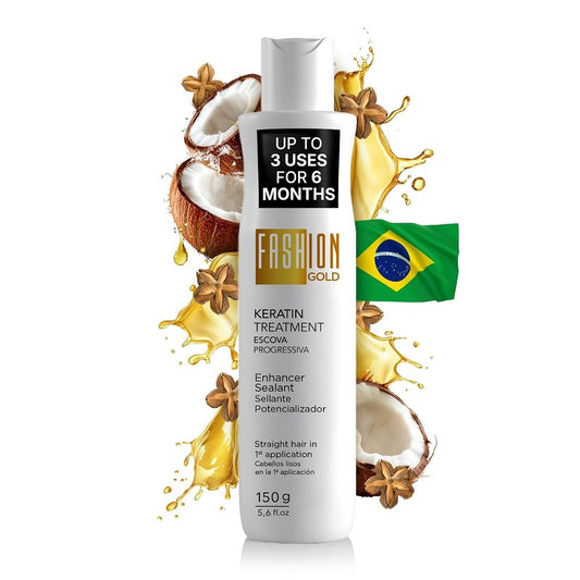 Gold Keratin Hair Treatment - At-Home Hair Botox for Smooth, Frizz-Free Hair | 150g, Up to 3 Uses
