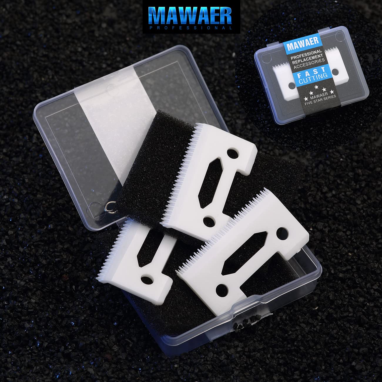 MAWAER Upgraded Universally Ceramic Stagger Tooth Blade for WAHL Hair Clipper Ceramic Movable Blade for WAHL Hair Clipper