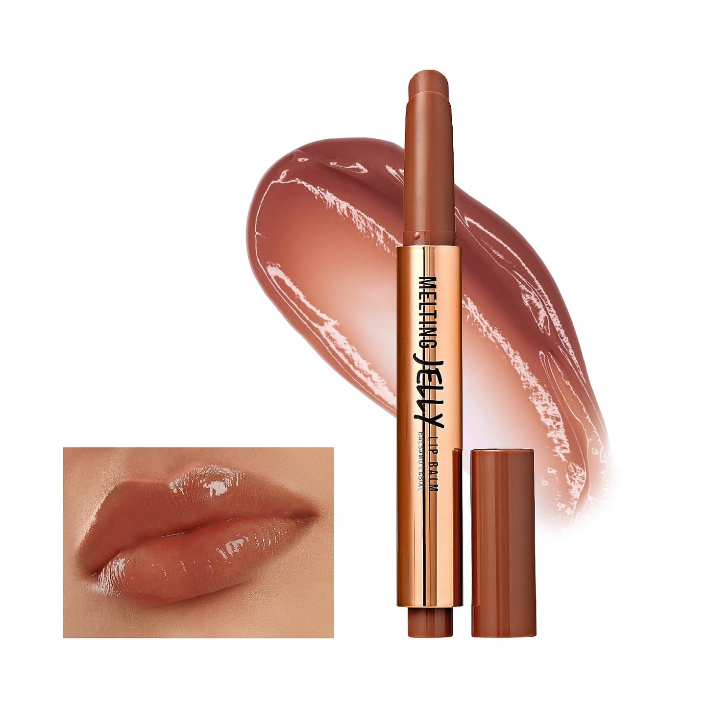 KISS NEW YORK Melting Jelly Lip Balm - High Shine, Moisturizing & Plumping Effect | Chili Mango Flavor