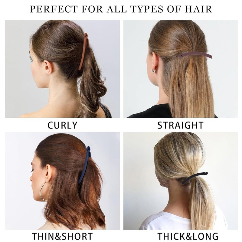 Large Matte Banana Hair Clips for Women - No Slip Clamp for Thick or Fine Hair | Cute Beauty Clasp Clips