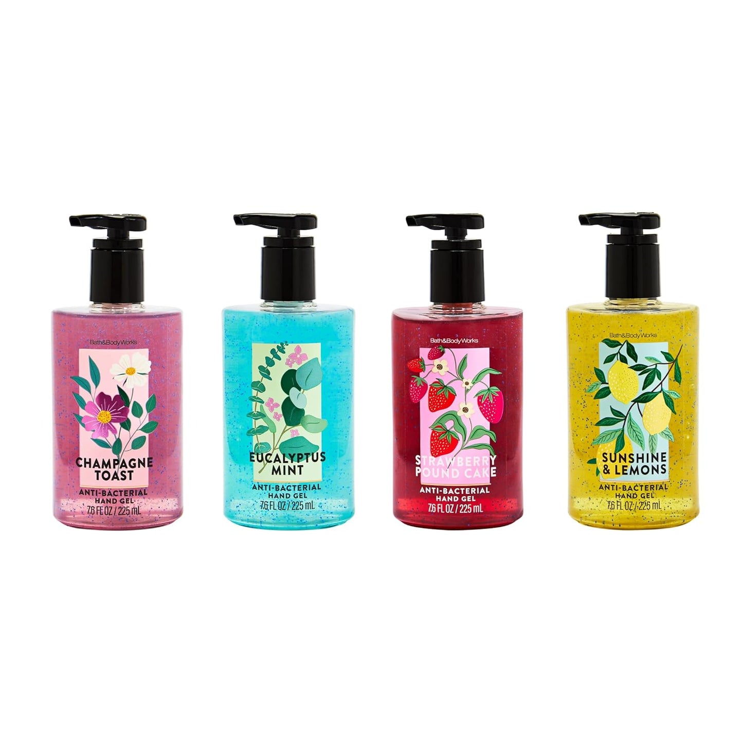 Champagne Toast Hand Sanitizer Bundle | Conditioning Formula for Soft, Clean Hands - 4 Scents Included